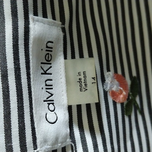 Calvin Klein Black and White High-Low Wrap Dress  Sundress - Picture 2 of 3